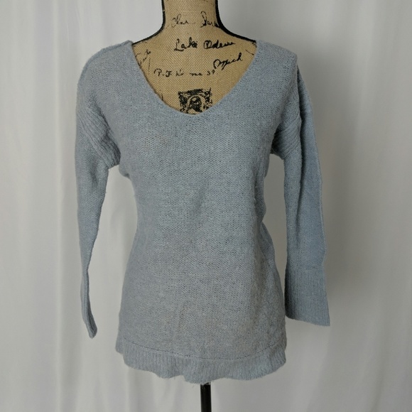 Free People Sweaters - Free People Gossamer VNeck Sweater in Grey